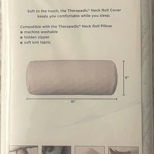 Therapedic® Neck Roll Pillow Cover in White